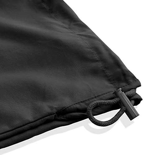 Saloniture Microfiber Cylinder Pillow Case Cover for Massage Table Bolsters - 30 x 9 Inch with Drawstring Closure, Black - color: Black