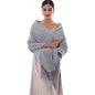 RIIQIICHY Winter Scarfs for Women Pashmina Shawls Wraps for Evening Dresses Large Warm Soft Scarves - color: Light Grey