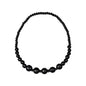 COLORFUL BLING Ethnic Natural Wood Beads Necklace for Men Women Africa Wooden Chain Chunky Strand Necklace Statement Hip Hop Jewelry - color: grooved black