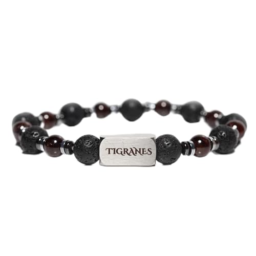 Tigranes Premium Natural Stone Bracelet Collection – Handmade Gemstone Jewelry in Luxury Branded Gift Box - style: Red Garnet