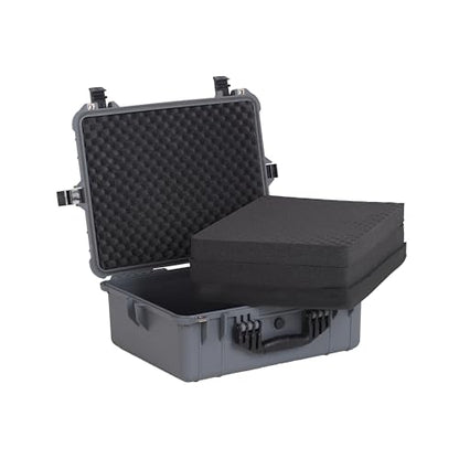 MEIJIA Portable All Weather Waterproof Protective Hard Case,Compact Camera Case with Customizable Fit Foam,Fit Use of Drones,Camera,Equipments,20.62 x16.85x8.11inches(Grey) - color: Grey