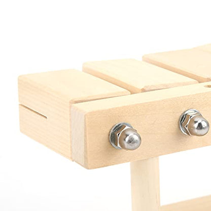 Qiilu Percussion Rhythm Blocks for Kids - Wooden Percussion Block 5 Tones Maple Rhythm Blocks with Hammer for National Opera Music - Wood Musical Instrument