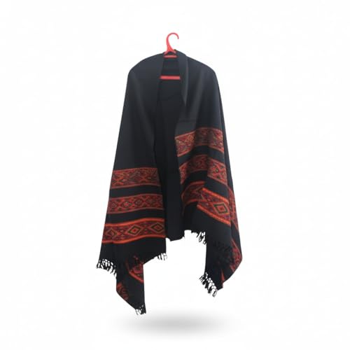Handloom Wool Meditation Shawl, Oversized Wrap Throw, Gift for Men and Women - color: Ht-fine12