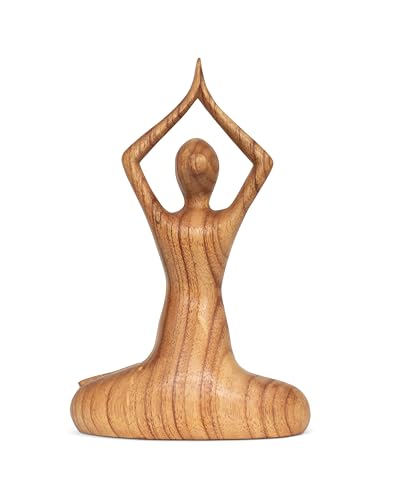 G6 Collection 10" Wooden Handmade Abstract Sculpture Decorative Home Decor Handcrafted Figurine Accent Decoration Artwork Hand Carved, Easy Pose - style: Easy Pose