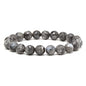 Justinstones Gemstone Crystals Chakra Beads Bracelet Crystal Healing 10mm Round Stretchable Bracelet for Her Gift - color: Faceted Larvikite