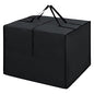 Outdoor Cushion Storage Bag, 420D Waterproof Square Patio Cushion Storage Bag 32 x 32 x 24 Inch with Zipper and Handles, All Weather Protective Cover for Outdoor Furniture Pillows, Black