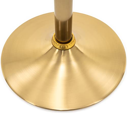Adjustable Bar Stool, Swivel Round Metal Airlift Barstool, Backless Counter Height Bar Chair for Kitchen Dining Room Pub Cafe, 1 pc (Gold) - color: Gold, size: 1 pc