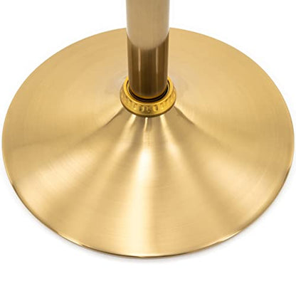 Adjustable Bar Stool, Swivel Round Metal Airlift Barstool, Backless Counter Height Bar Chair for Kitchen Dining Room Pub Cafe, 1 pc (Gold) - color: Gold, size: 1 pc