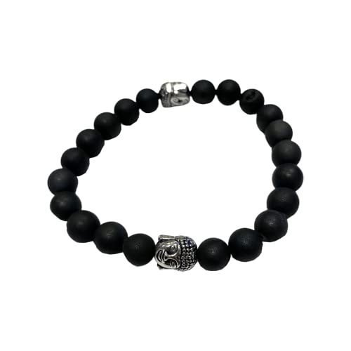 VIE Buddha Bracelet - style: Black Druzy