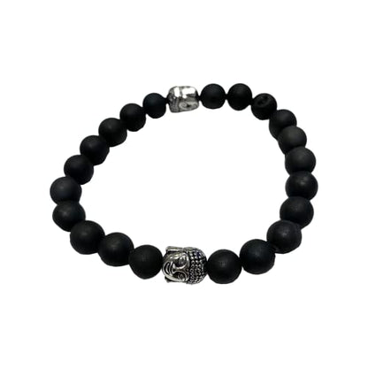VIE Buddha Bracelet - style: Black Druzy