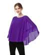 Capes for Womens Casual chiffon shawl Casual Chiffon Cape Sheer shawls and wraps Poncho Capelets Cover Up - color: Purple