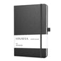 ONAVIA A5 Hardcover Notebook Journal, College Ruled Lined Notebook for Work, Office Meetings, Journaling, Planning & Daily Writing, 160 Pages (80 Sheets), 5.8 x 8.3 in, Black - color: Black