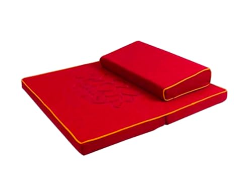 Meditation Cushion - Floor Pillow for Adults - Floor Seating & Meditation Pillow - Yoga Bolster with Washable Cover(Size:60x60cm(24x24inch),Color:Red) - color: Red, size: 60x60cm(24x24inch)