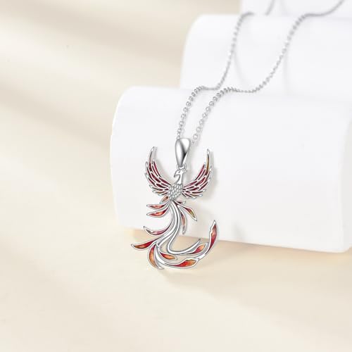 Animal Necklace 925 Sterling Silver Pendant Jewelry Gift for Women Animal Lover - style: Phoenix