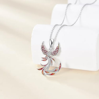 Animal Necklace 925 Sterling Silver Pendant Jewelry Gift for Women Animal Lover - style: Phoenix
