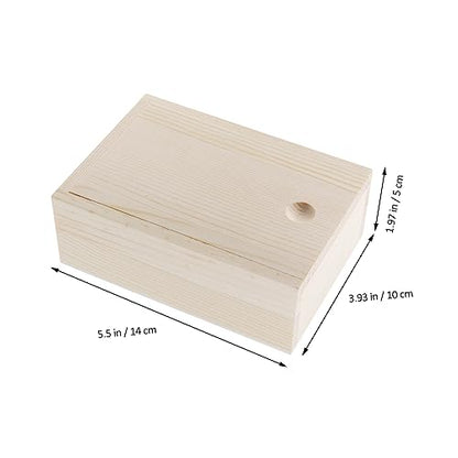 2pcs Quality Material Wooden Pine Storage Box Trinket Boxes Simple Design Compact Sturdy