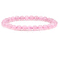 Keleny Semi Precious Crystal 6mm Round Beads Rock Yoga Stretch Bracelet 7 Inch Unisex Unisex - color: Rose Quartz