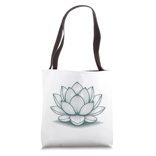Floral Lotus Spiritual Yoga Meditation Mindfulness & Pilates Tote Bag