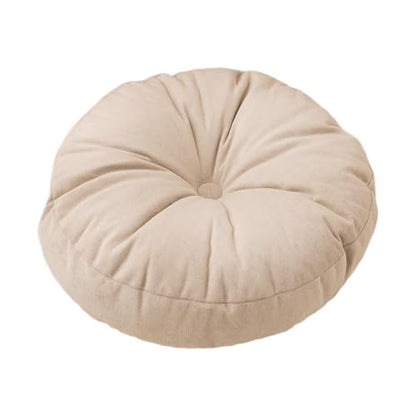 predolo Round Cushion for Yoga and Sitting in Living Space, Beige