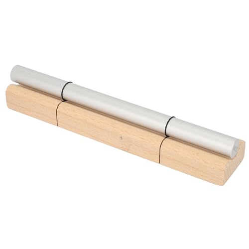 Single Tone Energy Chime for Mindfulness Meditation, Wireless Handheld Meditation Bell with Mallet, Cherry Wood and Aluminum Alloy Sound Healing Tool for Yoga Prayer (Sun)