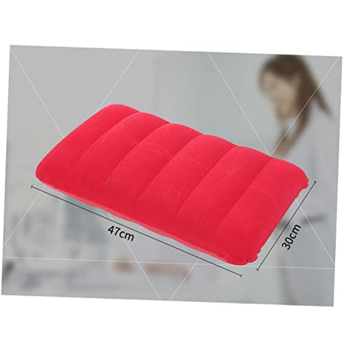 2 Pcs PVC Flocking Inflatable Waist Cushion Pillow for Outdoor Camping Portable Travel Nap Cushion 65x45cm Multifunctional Pillow for Office and Leisure