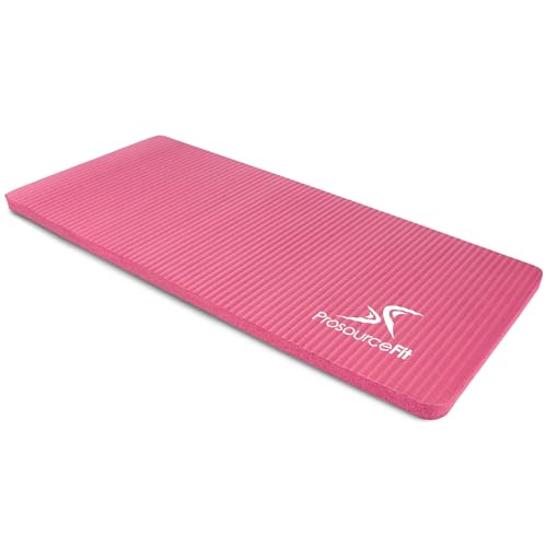 ProsourceFit Extra Thick Yoga Knee Pad and Elbow Cushion 15mm (5/8”) Fits Standard Mats for Pain Free Joints in Yoga, Pilates, Floor Workouts - color: Pink, size: 5/8"/15mm (Single)