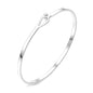 Dainty Gold Bar Bracelet for Women Simple Delicate Thin Cuff Bangle Hook Bracelet 18K Gold Plated Handmade Minimalist Jewelry - color: Silver