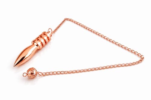 4 Ring Copper Metal Egyptian Healing Reiki Dowsing Metaphysical Pendulum. - color: 7 Ring