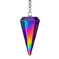 Amazing Gemstone Amethyst Aura Quartz Crystal Pendulum for Divination - Certified Dowsing Crystals and Healing Stones for Chakra Balancing and Meditation - Enhance Reiki Spiritual Growth - color: Amethyst Aura Quartz
