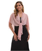 Baoqiya Chiffon Shawl Evening Scarf Shawls and Wraps for Women Wedding Party Bridal Scarves Cover Ups - color: Blush