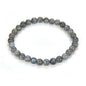 Adabele 1pc Natural Stretch Gemstone Bracelet 6mm (0.24 Inch) Bead 7" 7.5" 8 inch Healing Crystal Quartz Energy Chakra Jewelry Women Birthday Gift - color: Grade A Labradorite, size: 7 inch