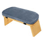 HouseVibe Meditation Bench Kneeling Stool Ergonomic Wood with Soft Cushion, Foldable, Portable Prayer Bench, Meditation Stool- Gray Blue - color: Gray Blue