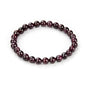 Adabele 1pc Natural Stretch Gemstone Bracelet 6mm (0.24 Inch) Bead 7" 7.5" 8 inch Healing Crystal Quartz Energy Chakra Jewelry Women Birthday Gift - color: Garnet, size: 7 inch