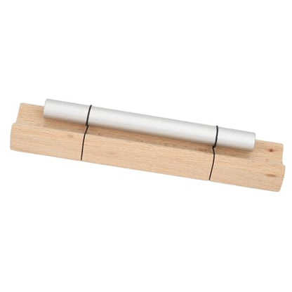 Single Tone Energy Chime for Meditation, Relaxation, and Energy Healing, Cherry Wood and Aluminum Construction, Ideal for Yoga and Prayer Sessions (Moon Shaped)