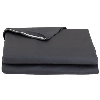 FULI 100% Cotton Zippered Futon Cover, Japanese Futon Mattress Cover, Shikibuton, Made in Japan (Full, Dark Gray) - color: Dark Gray, size: Full