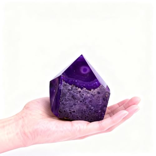 Agate Wand Rough Irregular Column Geode 1.1-1.7 Lbs Dyed Purple for Gothic Theme DIY Patio Garden Calm Corner Craft Ornament - color: Dyed Purple, size: 1.1-1.7 Pound