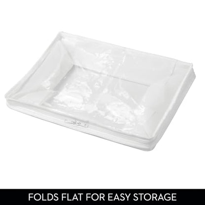 iDesign Fabric Storage Bags with Zipper, Medium, Set of 2, 16" x 12" x 8" - color: Standard