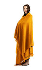 Meditation Shawl or Meditation Blanket, Shawl/Wrap, Oversize Scarf/Stole. Large. Unisex. - color: Mustard