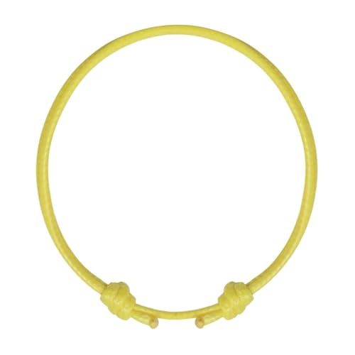 Luck Strings Adjustable Wax Nylon Cord Bracelet for Men Women Adult - Vegan Leather String | Unisex Waterproof Nautical & Surfer Style Friendship Gift, Minimalist - color: Yellow