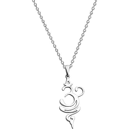 Unalome Flower Necklace Spiritual Symbol Pendant Necklace Meditation Jewelry - style: Om Breathe necklace