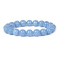 Justinstones Gemstone Crystals Chakra Beads Bracelet Crystal Healing 10mm Round Stretchable Bracelet for Her Gift - color: Angelite