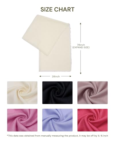 KVSS Women's Fine Knit Shawl, 55% Cashmere 45% Mulberry Silk, X Gauge 120/2NM Yarn Lightweight Spring Summer Wrap Scarf - color: Ivory