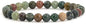 Natural Gemstone 6mm Round Beads Stretch Bracelet 7 Inch - color: India Agate