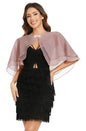 Women's Sheer Tencel Shawls and Wraps for Evening Dresses Soft Wedding Cape Lightweight Bridesmaid Scarves Cover Up - color: Blush