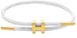 OSIRIDEH2 Bracelet with Adjustable Design Polished H Shape Buckle, Bracelets for Women, 18k Gold-plated Buckle Design Titanium Steel Wire Rope Women's Gift Jewelry - color: White Gold