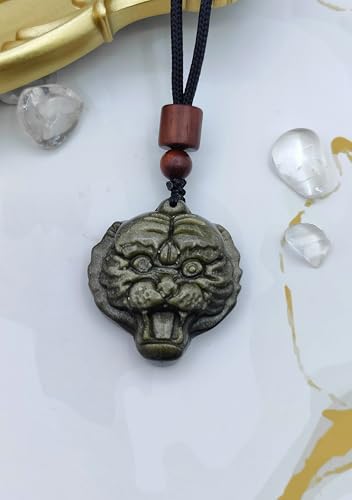 Crystal Pendant Necklaces Healing love Women's Men's choker Obsidian Tiger eye White Crystal Black Gold waterproof dainty Charm stackable statement Cute Stone necklace Unisex - style: Crystal pendant Tiger