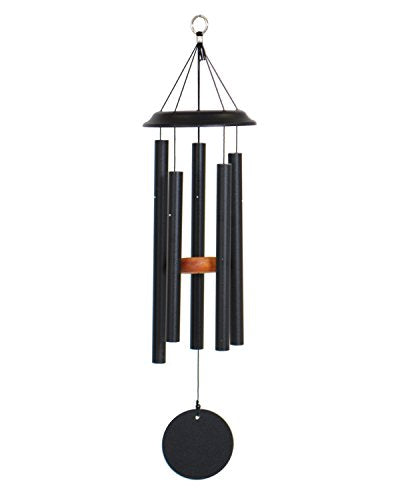 Shenandoah Melodies by Wind River – 29 inch Black Wind Chime for Patio, Backyard, Garden, and Outdoor décor (Aluminum Chime) Made in The USA - color: Black
