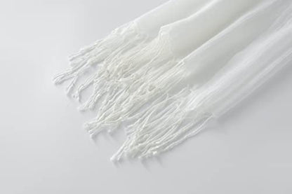 Jeelow Solid Color Scarf Wrap Shawl for Women Men – Soft Lightweight Head Scarf, All Season, Travel Beach Office Daily Wear - color: White Modal