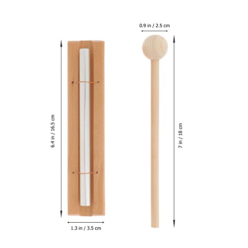 Generic 2-Pack Meditation Chime Hand Bells for Mindfulness Classroom Percussion Instruments Mallets for Yoga Prayer and Sound Therapy