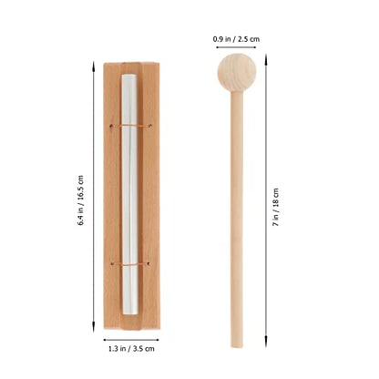 Generic 2-Pack Meditation Chime Hand Bells for Mindfulness Classroom Percussion Instruments Mallets for Yoga Prayer and Sound Therapy